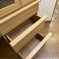 激安販売!! イーナ フィグ 組み合わせ家具シリーズ キッチンラック 食器棚 チェスト＆ ガラス扉 の画像