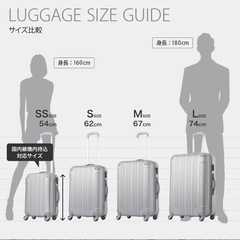 スーツケース キャリーケース ファスナータイプ 軽量 大容量 機内持込 1年保証の画像