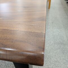 ジモティー見た！で5%OFF【ダイニングテーブル】家具の大丸 テーブル 食卓テーブル ダイニング家具 ウォールナット材：ウォールナット/ブラックの画像
