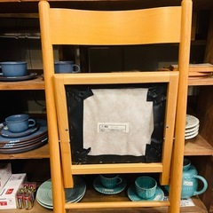 【武蔵小山店】無印良品 フォールディングチェア 折畳 ダイニング 椅子 ナチュラル 椅子  イス チェア 折りたたみ 折り畳み フォールディング 折り畳み　折りたたみ　コンパクト 省スペース 無印 MUJI ダイニングチェア muji ブナ材 廃番品の画像