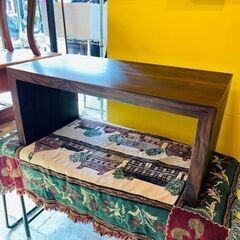 【ジモティ限定価格！】【武蔵小山店】 センターテーブル リビングテーブル ローボード 無垢材 木製 テーブル ローテーブル コーヒーテーブル サイドテーブル ウォールナット ウォルナット 黒檀 木製家具 ナチュラル家具 モダン家具 高級家具 インテリア家具 検）マスターウォールの画像