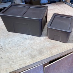 プラケース茶　大小２個セットの画像