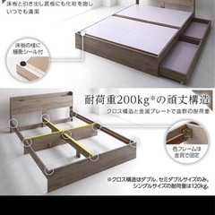 ダブルベッド　フレームのみの画像