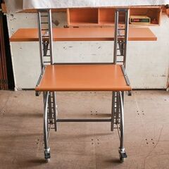 【武蔵小山店】　配送可！　 作業テーブル ワークテーブル キャスター 付き PCテーブル PC作業 パソコンテーブル 昇降式テーブル 高さ調整 棚付きテーブル パソコンデスク 作業台 デスク 可動棚 移動式テーブル サイドテーブル 軽作業台 収納付きデスク 作業用 テーブル 2段 の画像