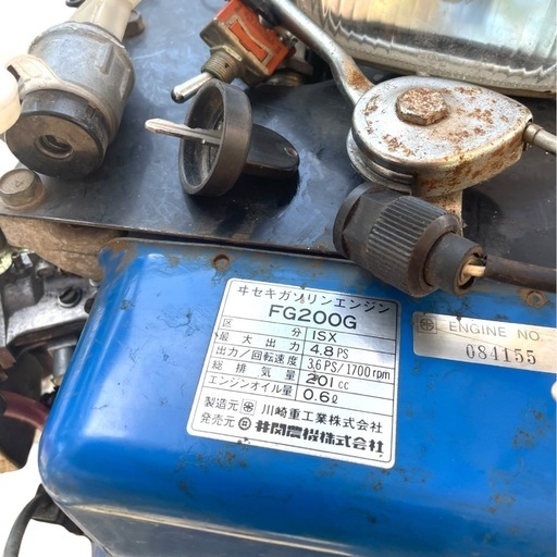 イセキ田植えのセル付き　エンジン　配線付属　4.8馬力　整備済み快調です