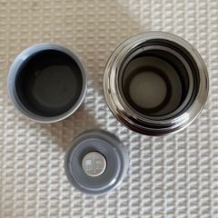 真空ステンレスボトル350ml 水筒　未使用　ピンク　ワンプッシュの画像