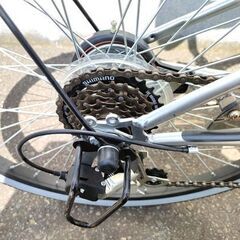 22インチ 子供用自転車 外装6段変速 ライト付き カギ付き 6段切り替え KEYSER シルバー キッズサイクル ジュニアサイクル 札幌 北20条店の画像