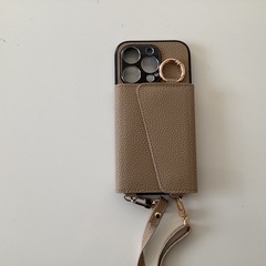 iPhone15PROカードケース付き ショルダースマフォケースの画像