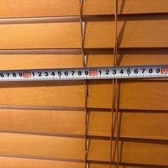受付終了）天然木　ウッドブラインド　2セット　幅132cm 丈127cm スラット5cmの画像