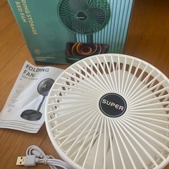 折り畳み 卓上扇風機 スマホ置き場ありの画像