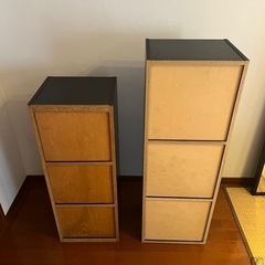 カラーボックス　黒　2台の画像