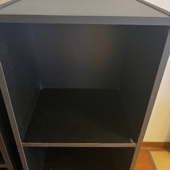 カラーボックス　黒　2台の画像