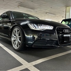 【格安】アウディA6 ブラック　車検ロング　スタッドレス付の画像