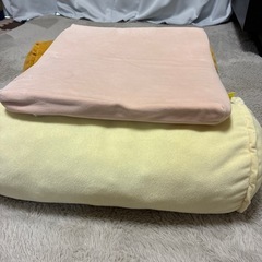 ピンクのクッション2枚セットの画像