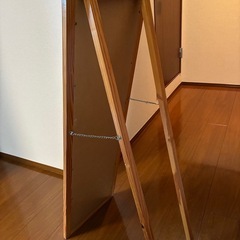 スタンドミラー 木枠の画像