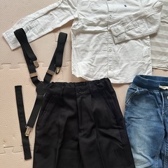 【100サイズ】キッズ服セット（シャツ、パンツ、スニーカー）の画像