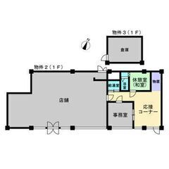 賃貸　１Fワンフロアー200㎡店舗、倉庫物件♪駅徒歩8分♪駐車場5台♪