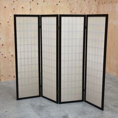 【ヤ取】≪zyt2425ジ≫ 衝立 四曲一隻 障子風 高さ150cm 間仕切り/パーテーション/目隠し/5尺/6尺/和風/レトロ/茶道具/飲食店/店舗/中古家具/宮城県仙台市 70827-09の画像