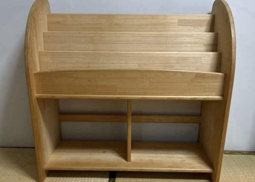 木遊舎 絵本棚 M800 オイル仕上げ 中古 天然木 北欧風 絵本収納
