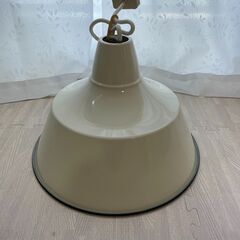 北欧風 ペンダントライト ホワイト 2灯 引き紐付き（白熱電球付き）の画像