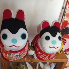 縮緬細工と木枠　の画像