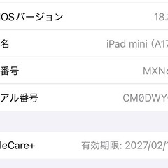 Apple iPad mini (A17 Pro) 本体の画像