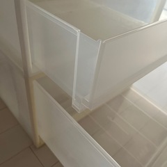 無印良品　衣装ケース　ホワイト二点
の画像