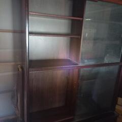 昭和レトロ　本棚　キャビネットの画像