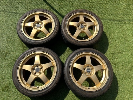 インプレッサWRX スバル純正 RAYS 鍛造 ホイール RE-B51 17×7J オフセット55 PCD100 5穴 215/45/R17