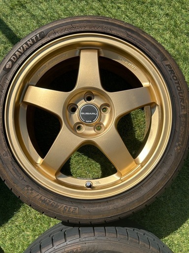 インプレッサWRX スバル純正 RAYS 鍛造 ホイール RE-B51 17×7J オフセット55 PCD100 5穴 215/45/R17