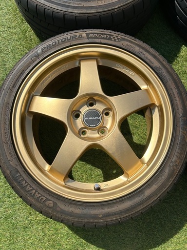 インプレッサWRX スバル純正 RAYS 鍛造 ホイール RE-B51 17×7J オフセット55 PCD100 5穴 215/45/R17