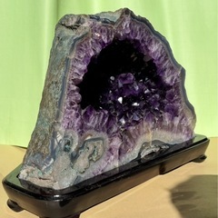 アメジストドーム 17kg 26×39×28cm 原石 置物 紫水晶 天然石 パワーストーン ジオード 紫水晶クラスター置物 風水 金運 浄化 一点物の画像
