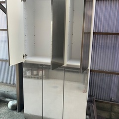 中古　靴箱　シルバーの画像