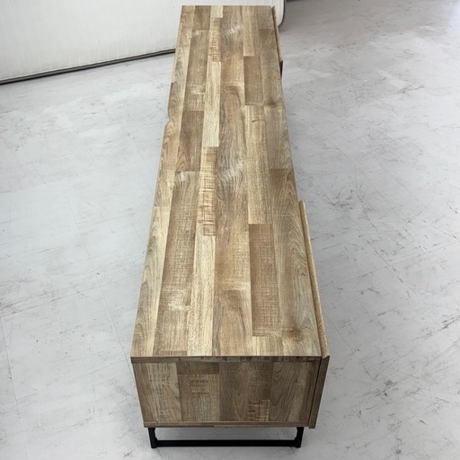 【超美品‼️】現行モデル♪ ロウヤ 180cm幅ローボード テレビ台 リビング収納家具 スチール脚 木目調ブラウン♪