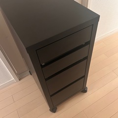 IKEA MICKE キャスター付引き出し　ブラウン  の画像
