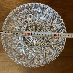 クリスタルガラス カットボウル 約23cmの画像