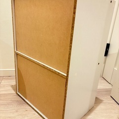【白い収納棚】2段 サイズ：約 H59 × W41 × D29cmの画像
