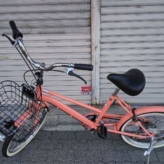 美品☆INNOVATION FACTORY[イノベーション ファクトリー]MINI 20吋ミニベロ(小径車) 外装6段/サーモンピンクの画像