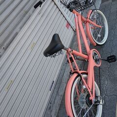 美品☆INNOVATION FACTORY[イノベーション ファクトリー]MINI 20吋ミニベロ(小径車) 外装6段/サーモンピンクの画像