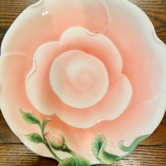 新品未使用　マイセン　陶器プレート　陶翔舞千　華麗なる花コレクション　ピンク薔薇の画像