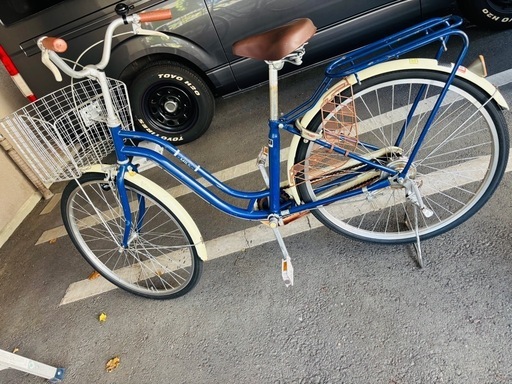 自転車　26インチ　ママチャリ　パパチャリ　シンプル　鍵付き