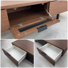 【超美品‼️】定価29,990円♪ 現行モデル ニトリ 140cm幅ローボード(エトナ140LB) テレビ台 リビング収納家具 木目調ミドルブラウン♪の画像