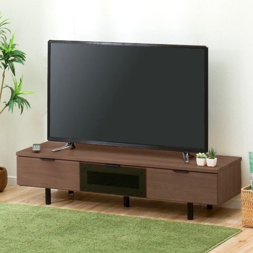 【超美品‼️】定価29,990円♪ 現行モデル ニトリ 140cm幅ローボード(エトナ140LB) テレビ台 リビング収納家具 木目調ミドルブラウン♪