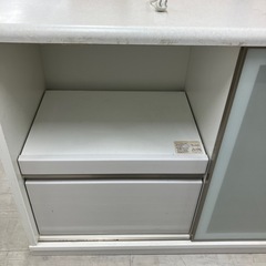 ニトリキッチンカウンタースライド一枚扉ホワイト【トレファク堺福田店】の画像