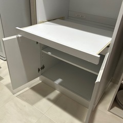 【LOWYA】キッチンラック　レンジ台食器棚の画像
