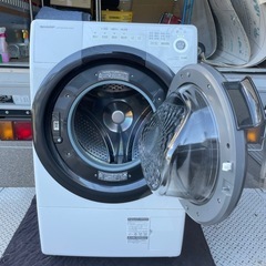 f●■SHARPシャープ・ドラム式洗濯乾燥機7kg【ES-S7H-WR】クリスタルホワイト・2021年製・動作確認済みの画像