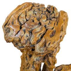 天然木一刀彫 花台 飾り棚