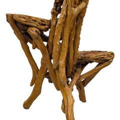 天然木一刀彫 花台 飾り棚