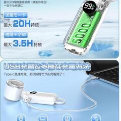 【2025年モデル】ハンディフアン 冷却プレート付き 携帯扇風機 ハンディ扇風機 瞬間冷却 160°折り畳み 100段階風量調節 パワフル送風 最長20h稼働 手持ち/首掛け/卓上 1台多役 USB充電式 液晶画面 残量表示 小型 ミニファン 熱中症対策 カラビナ＆ストラップ付きの画像