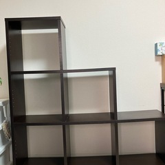 【分解不可、引取り希望】深茶色の飾り棚